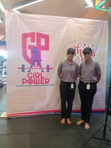 The image of the Girl Power event few volunteers are actively working.