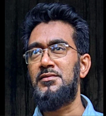 An image of a man with long vision.