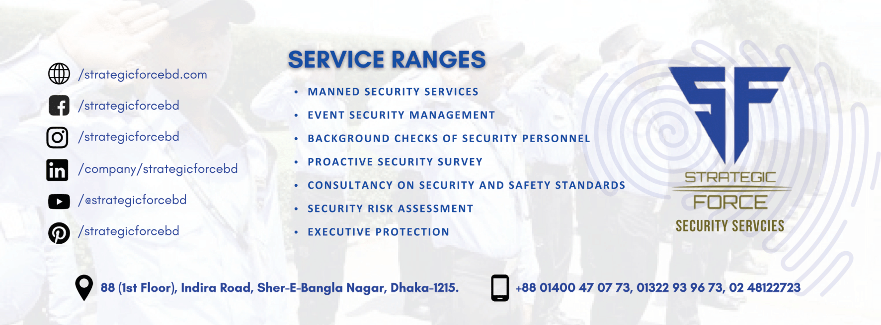 Banner image of Strategic Force company's service details.