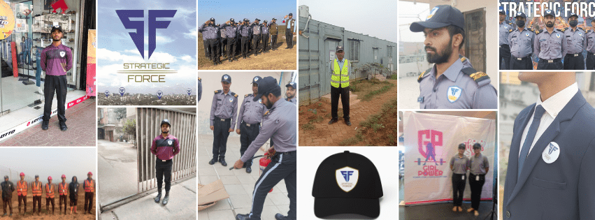 The image of security guards are vigilant and focused on their duties. Picture of a bunch of professional gecurity guards.